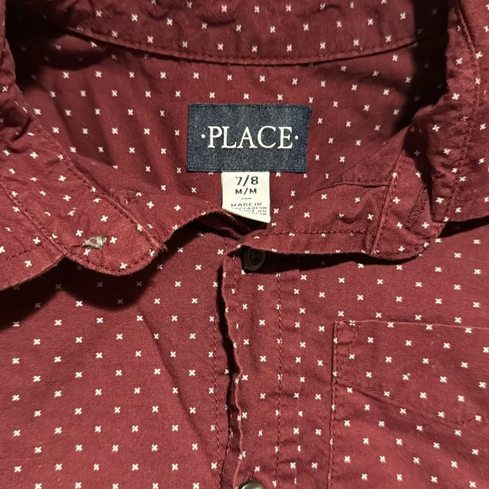 The children’s place polka dot button down